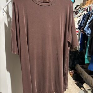 nuuds Women's Short Sleeve Brown Tee